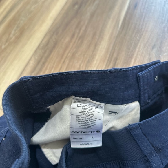 Carhartt womens Navy Blue Shorts size 4 original fit - Picture 3 of 5